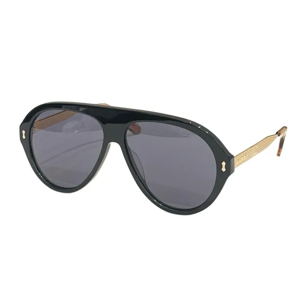 Gucci Pilot shape glasses black orange/black/black gold/leopard/leopard brown/tawny green color Size 61口13-145 - Image 2
