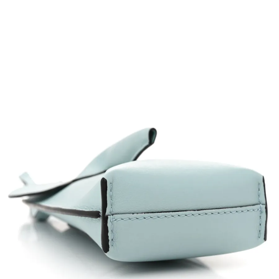 Loewe Elephant Pouch Crossbody Bag Small Dusty Blue Calfskin Leather