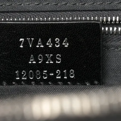 Fendi Century Logo FF 1974 Diagonal Belt Bag Black/Sunflower Glazed Fabric & Liberty Vitello Leather Silver Hardware