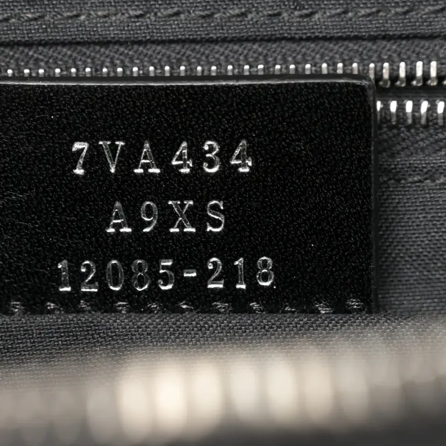 Fendi Century Logo FF 1974 Diagonal Belt Bag Black/Sunflower Glazed Fabric & Liberty Vitello Leather Silver Hardware