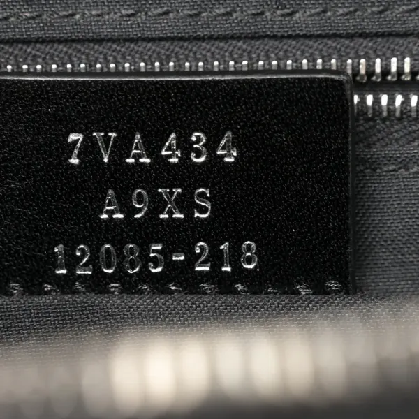 Fendi Century Logo FF 1974 Diagonal Belt Bag Black/Sunflower Glazed Fabric & Liberty Vitello Leather Silver Hardware - Image 8