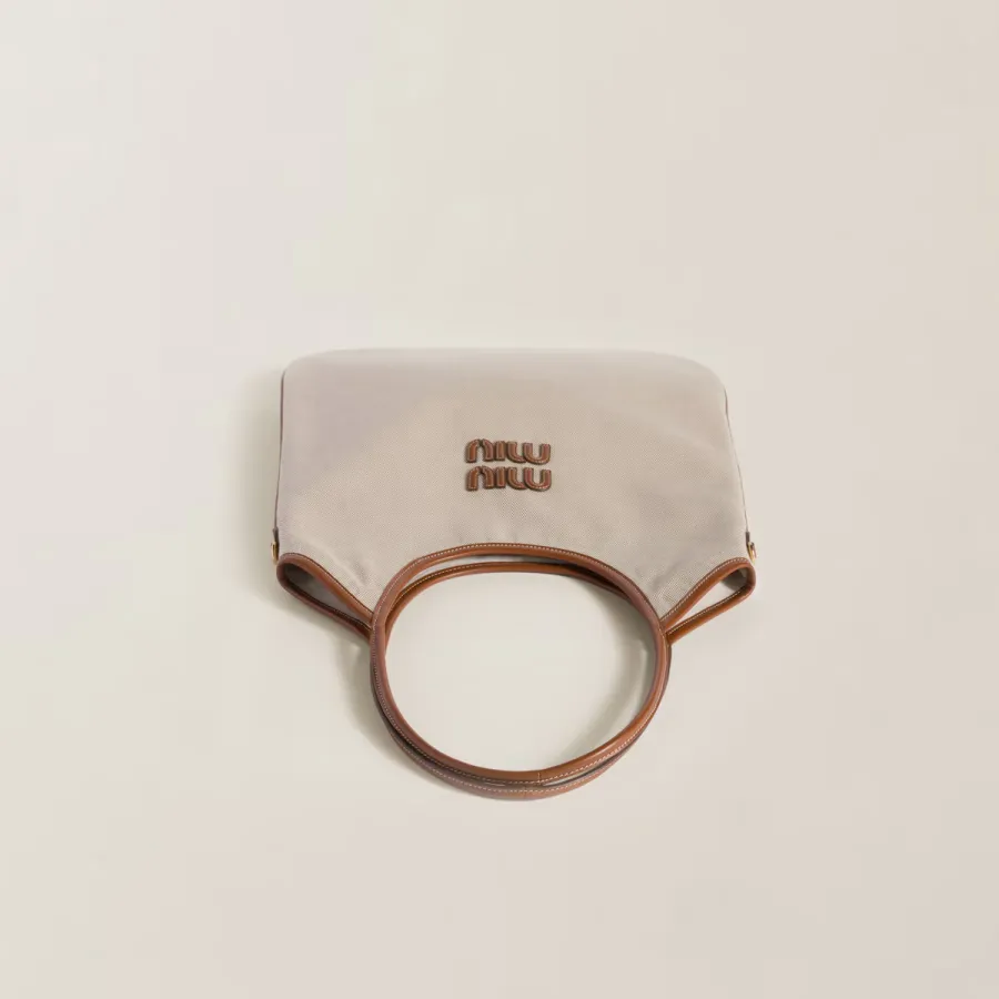 Miu Miu IVY Hobo Canvas white Tote Bags