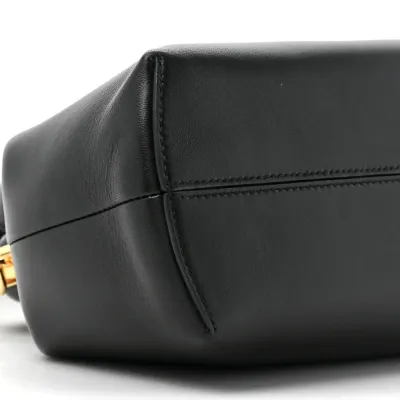 Fendi Medium Fendi First Black Shiny Nappa Leather Gold Hardware