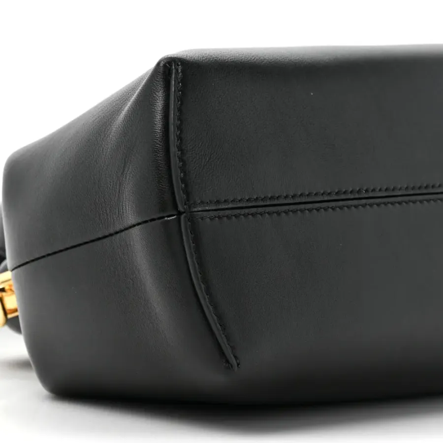 Fendi Medium Fendi First Black Shiny Nappa Leather Gold Hardware