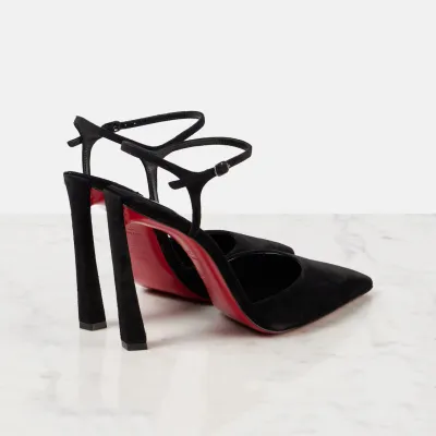 Christian Louboutin Suede heels Black high heeled sandals