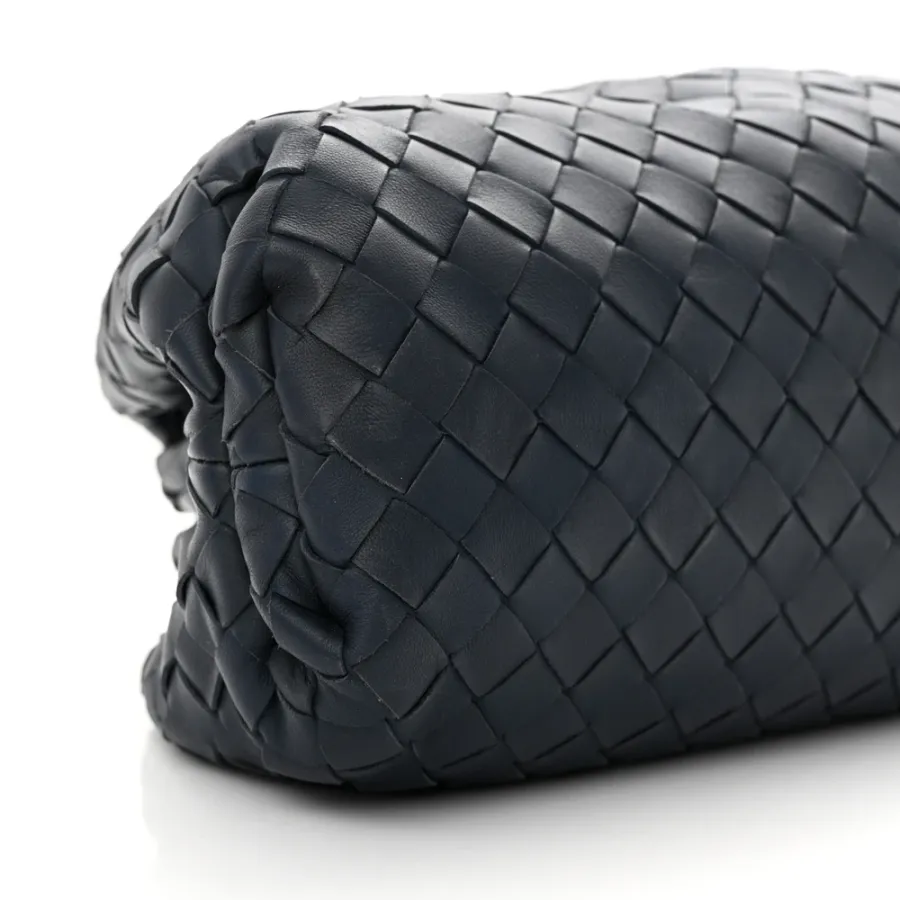 Bottega Veneta Maxi Intrecciato The Pouch Oversized Clutch Deep Blue Nappa Leather