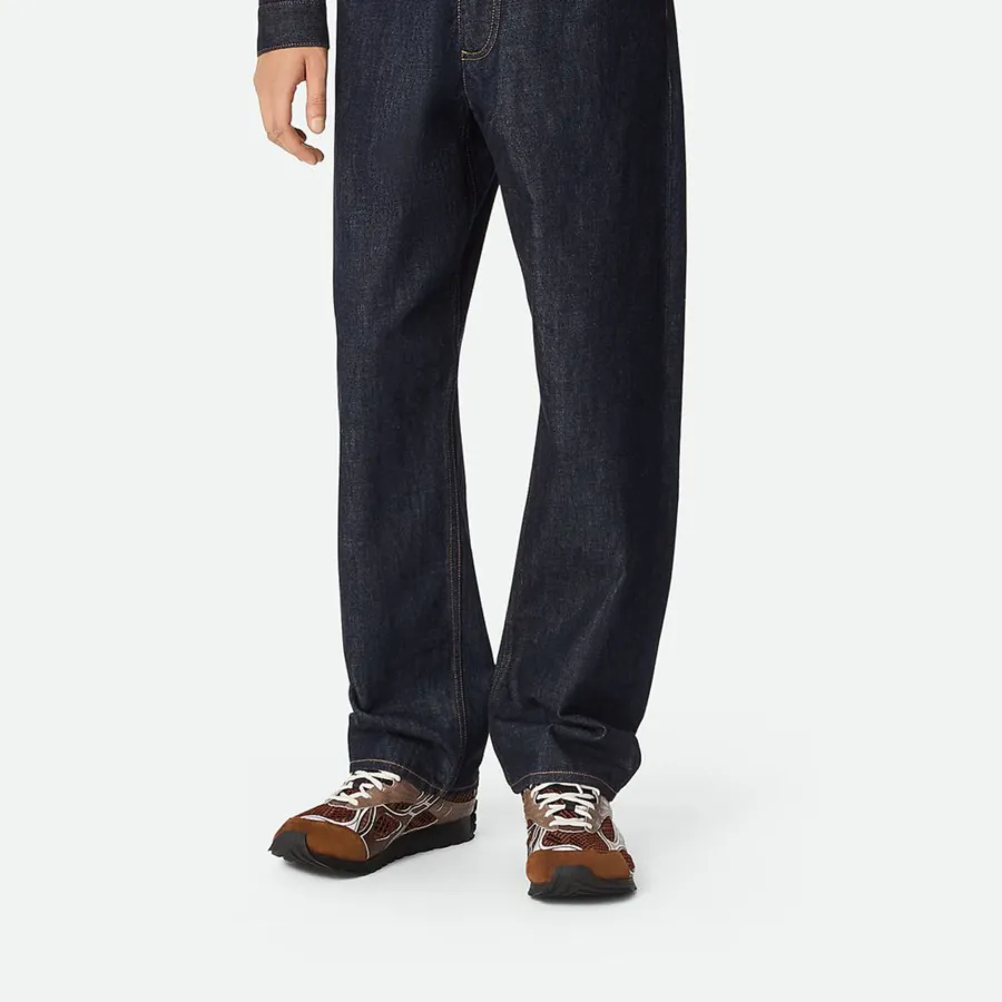 Bottega Veneta Orbit Sneakers In Brown Suede/Technical Fabric/Mesh Lace-Up Sneaker