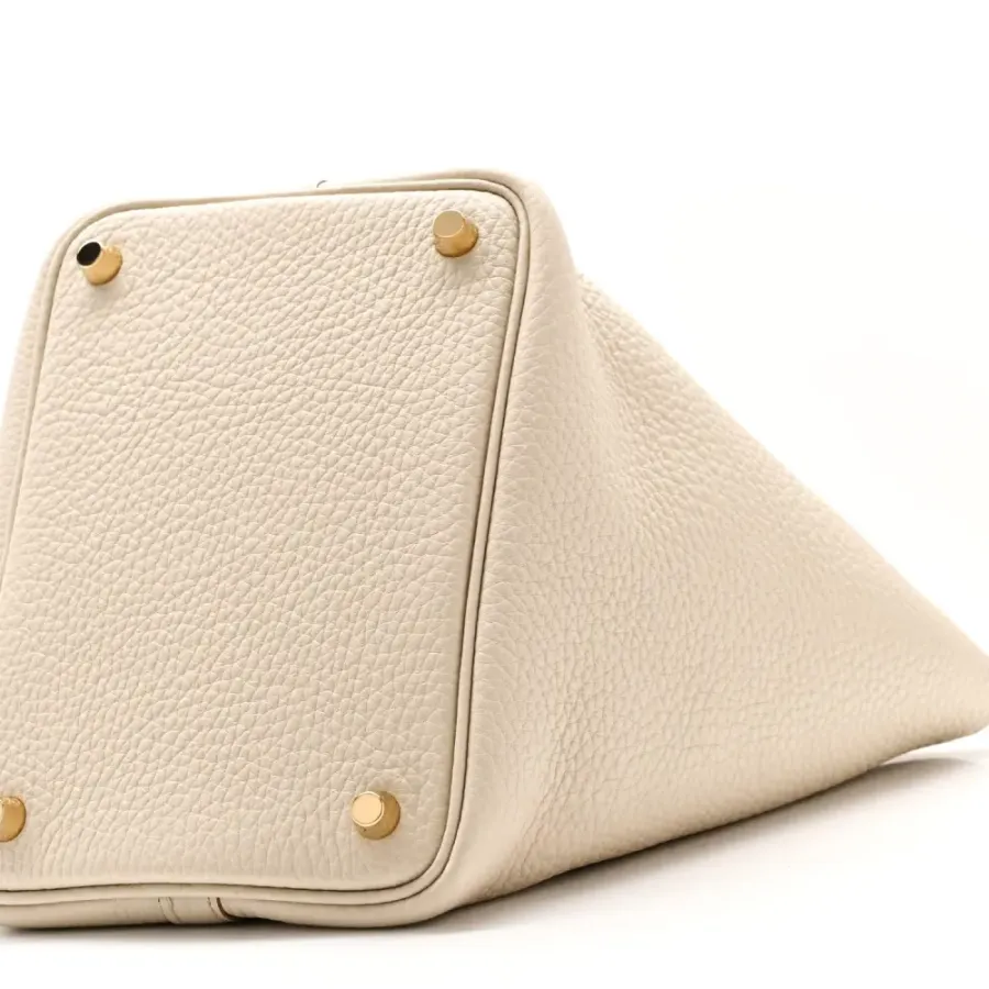 Hermès Picotin Lock 18 PM Béton Taurillon Clemence Leather Gold Hardware