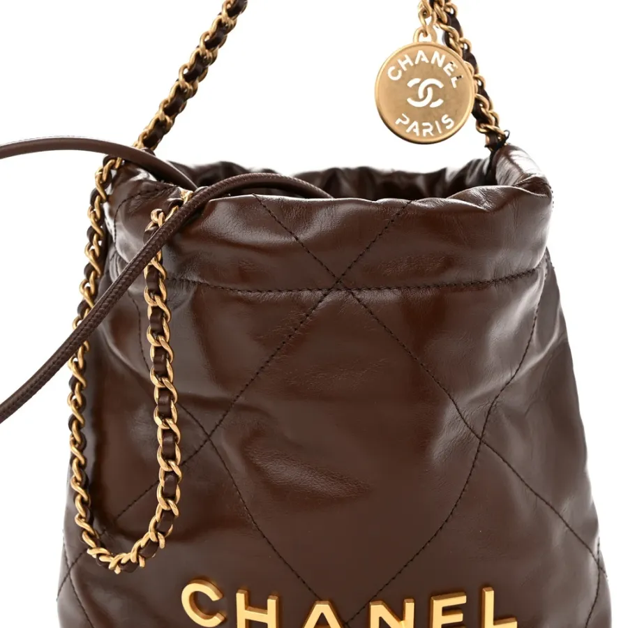 Grade Chanel 22 Mini Brown Bag for Women