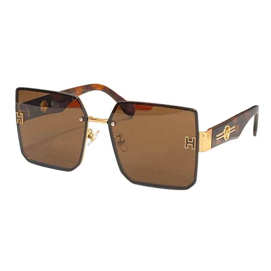 Hermès square frame glasses pink/orange/white/black/blue/leopard/eggplant color Size 59口18-145