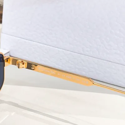 DIOR oval frame glasses gold blue/gold purple/rose gold red/silver tawny color Size 57口14-140