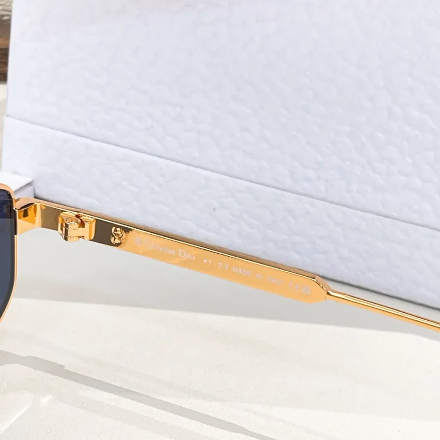 DIOR oval frame glasses gold blue/gold purple/rose gold red/silver tawny color Size 57口14-140