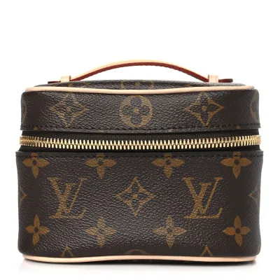 Louis Vuitton Nano Nice Monogram Canvas Gold Hardware
