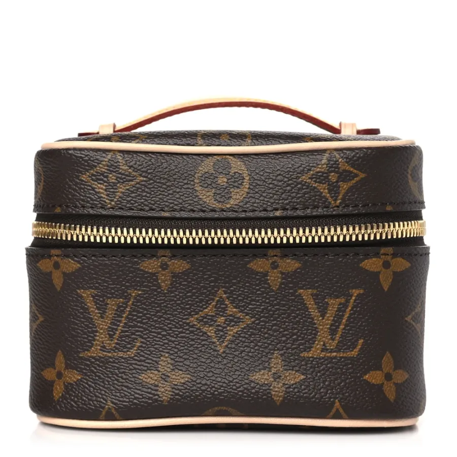 Louis Vuitton Nano Nice Monogram Canvas Gold Hardware