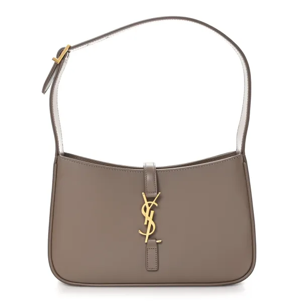 Saint Laurent Medium Le 5 À 7 Hobo Taupe Smooth Calfskin Leather Aged Gold Hardware