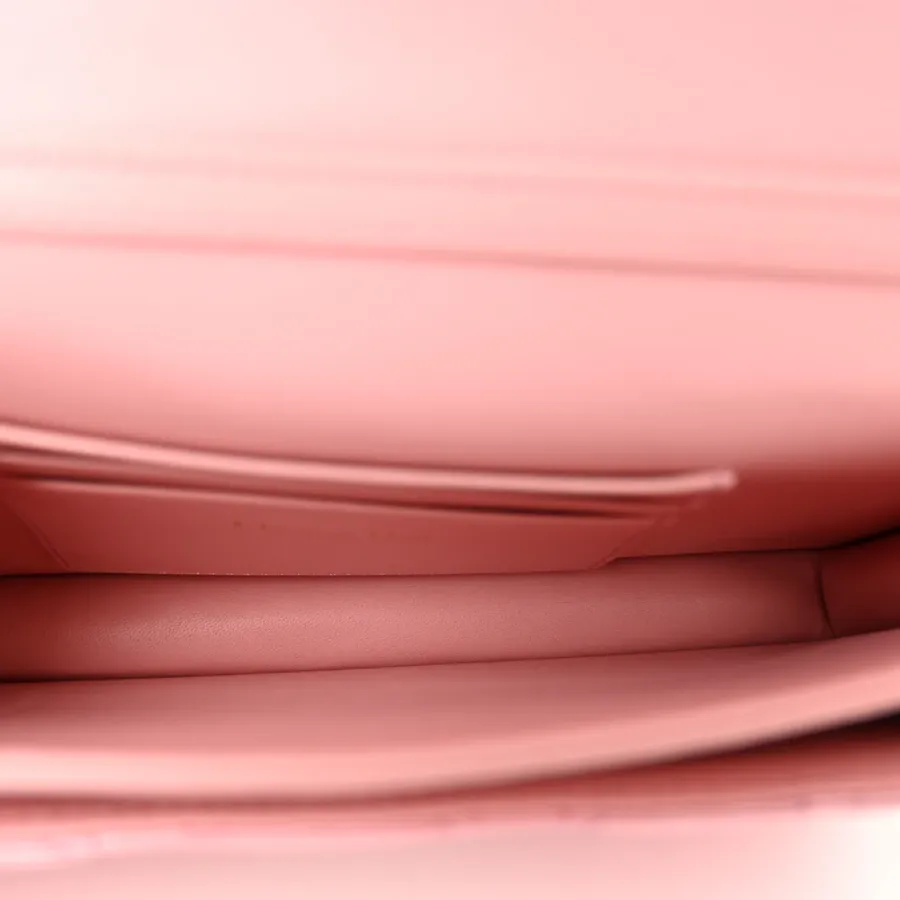 Dior Mini My Dior Top Handle Clutch Antique Pink Cannage Lambskin Leather Gold Hardware