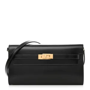 Hermès Kelly Wallet To Go Black Box Leather Gold Hardware