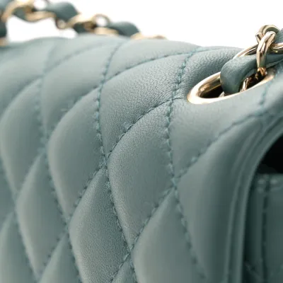 Designer Handbags | Green Quilted Mini Flap