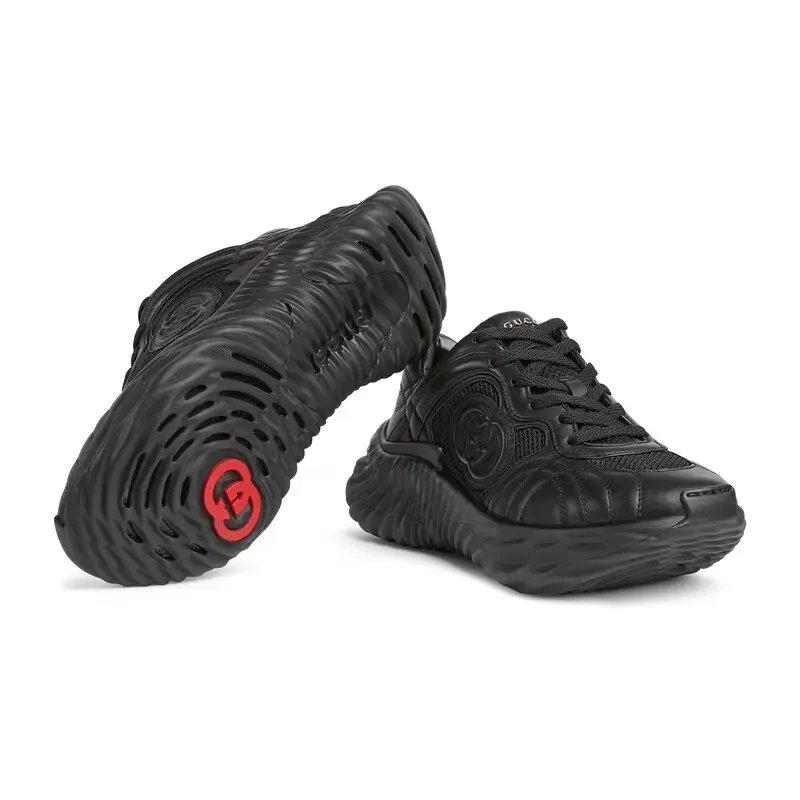 Gucci Ripple series women's thick soled sports shoes black Sneakers