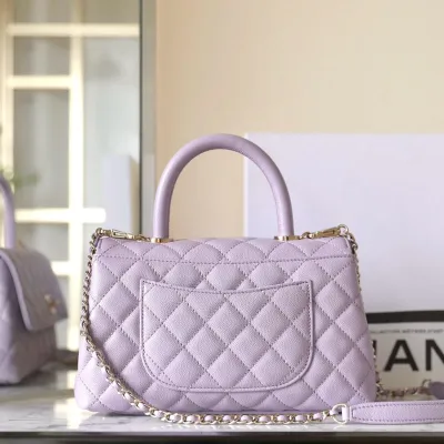 Chanel Coco Handle Black / Purple 24cm Top-Handle Bags Crossbody Bags