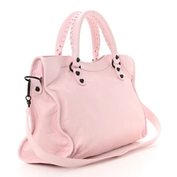 Balenciaga Medium Le City Light Pink Arena Storico Leather Incognito Hardware - Image 3