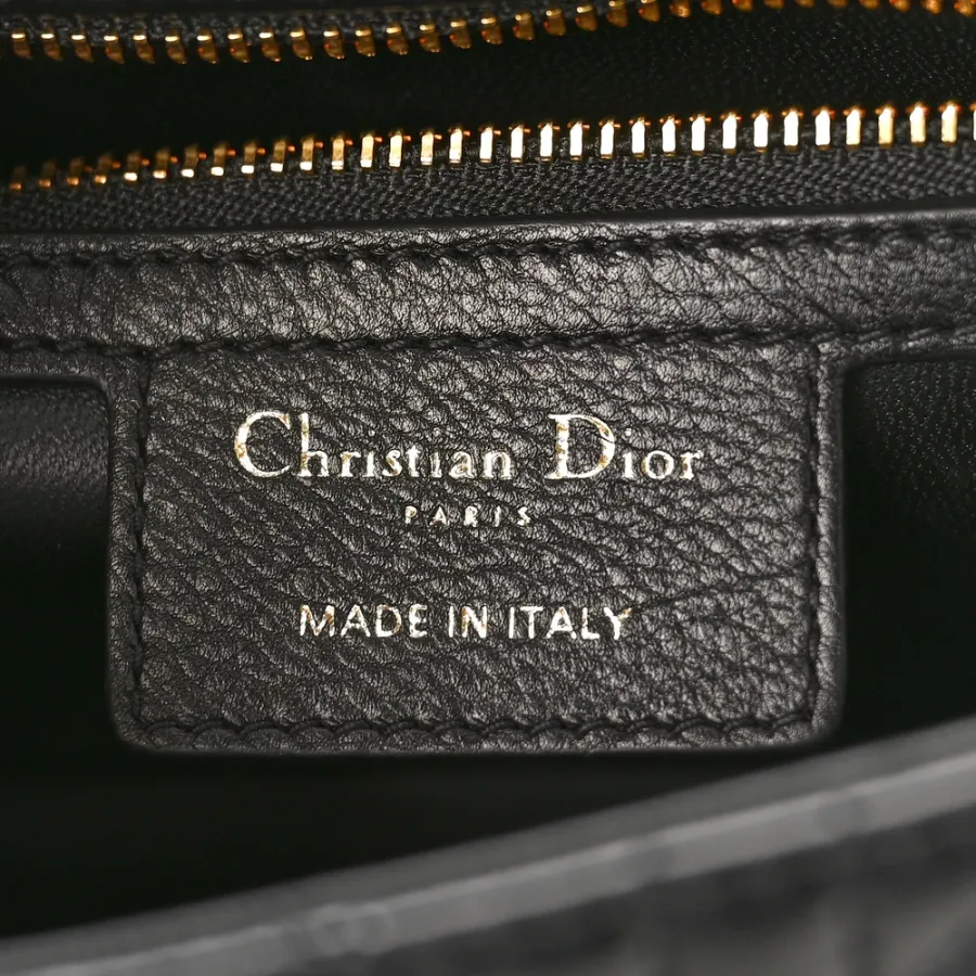 Dior Small Caro Bag Black Cannage Calfskin Leather Gold Hardware