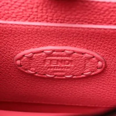 Fendi Tape Stitch Small Peekaboo I SEE U Satchel Pink Dalia Cuoio Roma Sellerissima & Nappa Sintetica Leather Silver Hardware