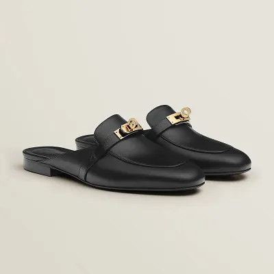 HERMES Oz Mule black Slippers