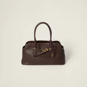 Miu Miu Aventure Nappa Calfskin Leather Brown Top-Handle Bags