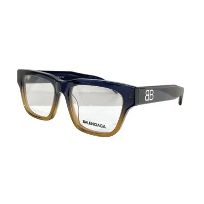 Balenciaga square frame glasses black silver/leopard cyan/coffee/black gold/blue brown/black yellow color Size 53口18-145