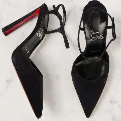 Christian Louboutin Suede heels Black high heeled sandals