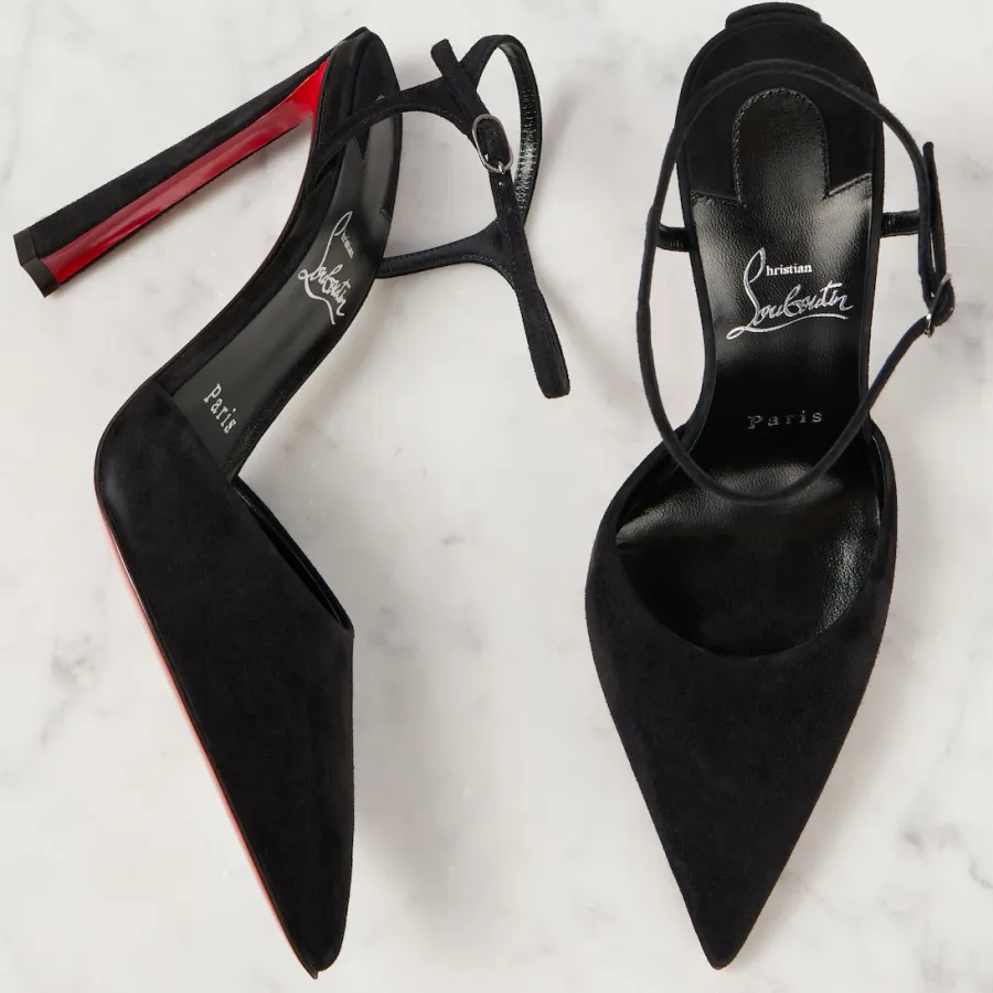 Christian Louboutin Suede heels Black high heeled sandals