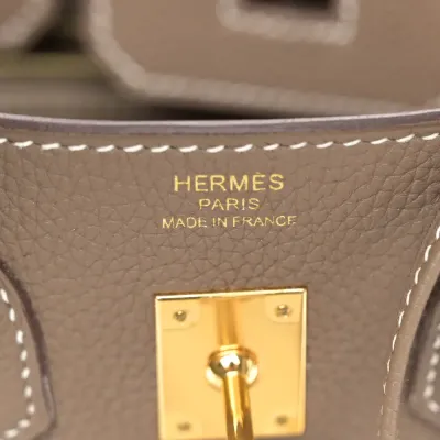 Hermès Birkin 25 Etoupe Togo Leather Gold Hardware