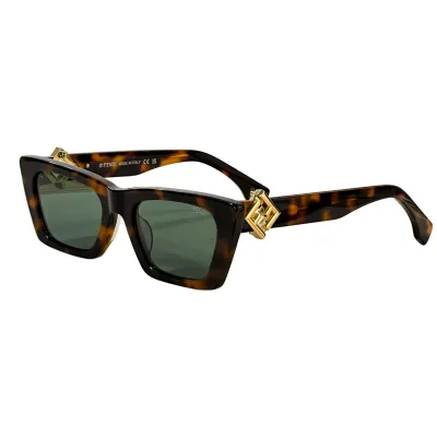 Fendi square frame glasses ivory/black gold/black silver/grey black/grey/leopard color Size 53-20-145