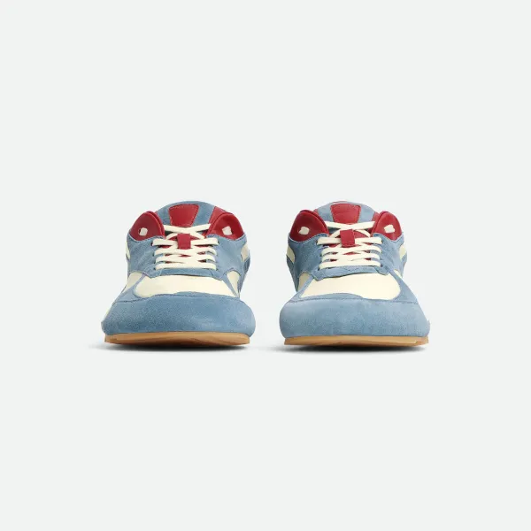 Bottega Veneta Orbit Flash Sneakers In Ice/Sea Salt Suede And Nylon Lace-Up Sneaker With Leather Trims - Image 2