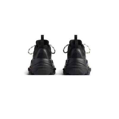 BALENCIAGA TRIPLE S TAPE TYPE Black Sneakers