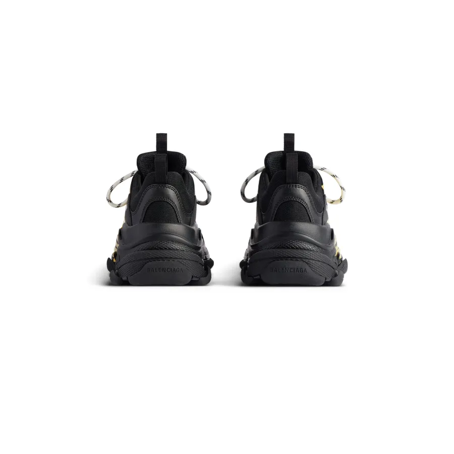 BALENCIAGA TRIPLE S TAPE TYPE Black Sneakers