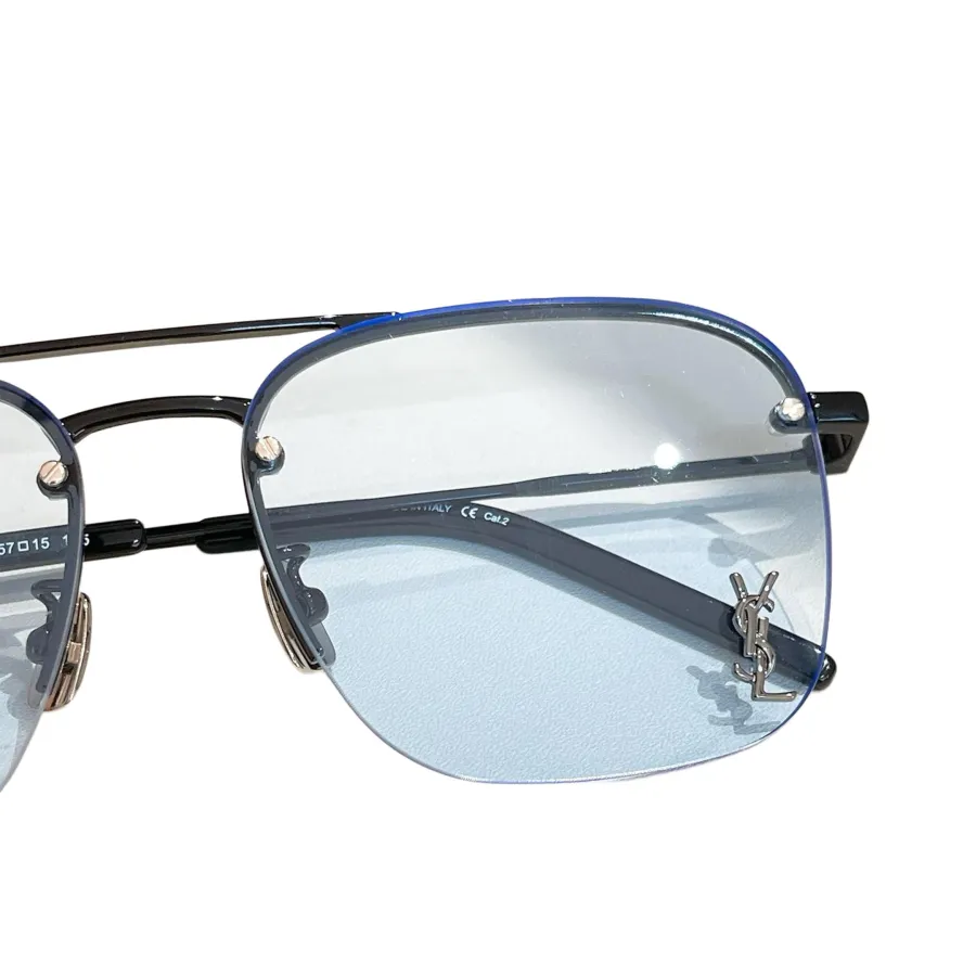 Saint Laurent square frame glasses blue/brown/orange/black/grey color Size 57口15-145