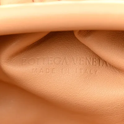 Bottega Veneta Mini Teen Pouch Almond Calfskin Leather