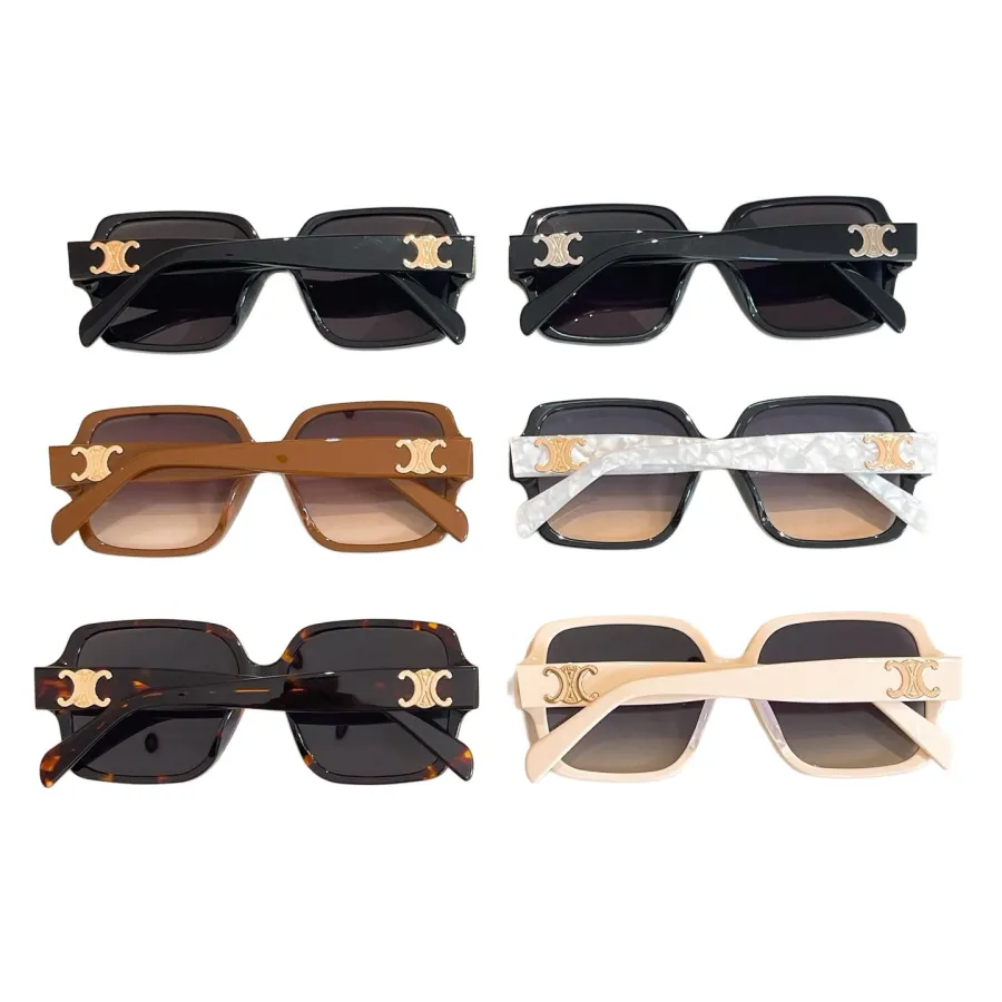 Celine square frame glasses beige/white/leopard/brown/black gold/black silver color Size 60口14-140