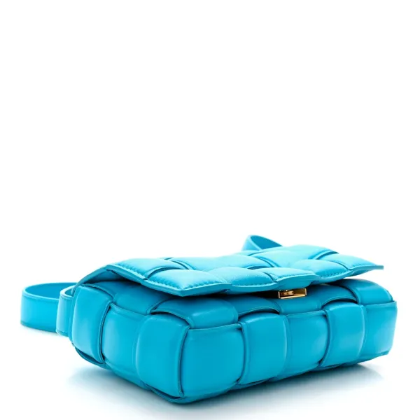 Bottega Veneta Small Maxi Intreccio Padded Cassette Crossbody Bag Pool Nappa Leather Brass Hardware - Image 6