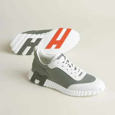 HERMES Green Sneakers Bouncing Sports Shoes