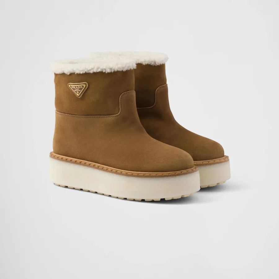 PRADA Suede leather ankle boots