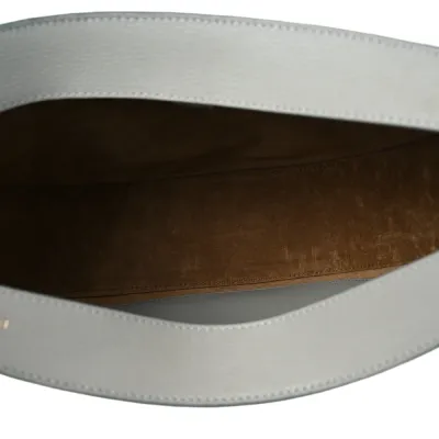 Loewe Luna Bag Small Ash Grey Satin & Jacquard Calfskin Leather Gold Hardware