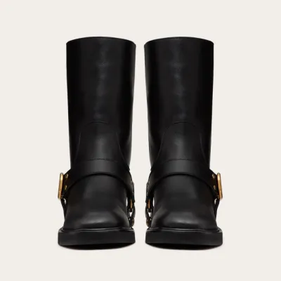 VALENTINO VLOGO SIGNATURE Calf leather ankle boots (heel 3 cm high)
