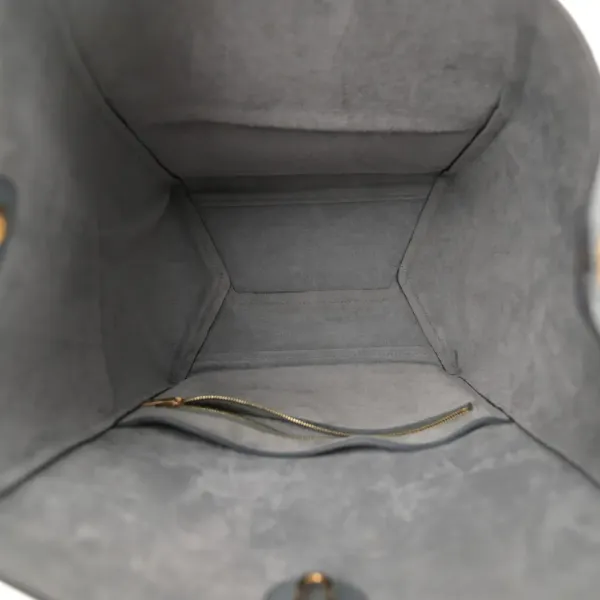 Celine Medium Sangle Bucket Bag Storm Soft Grained Calfskin Leather Gold Hardware - Image 7