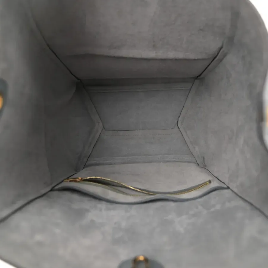 Celine Medium Sangle Bucket Bag Storm Soft Grained Calfskin Leather Gold Hardware