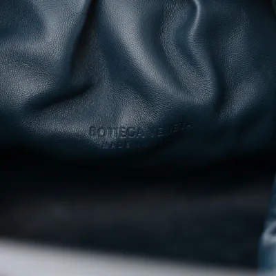 Bottega Veneta Maxi Intrecciato The Pouch Oversized Clutch Deep Blue Nappa Leather