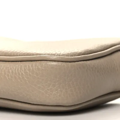 Gucci Mini GG Marmont Chain Shoulder Bag Beige Dollar Calfskin Super Leather Gold Hardware