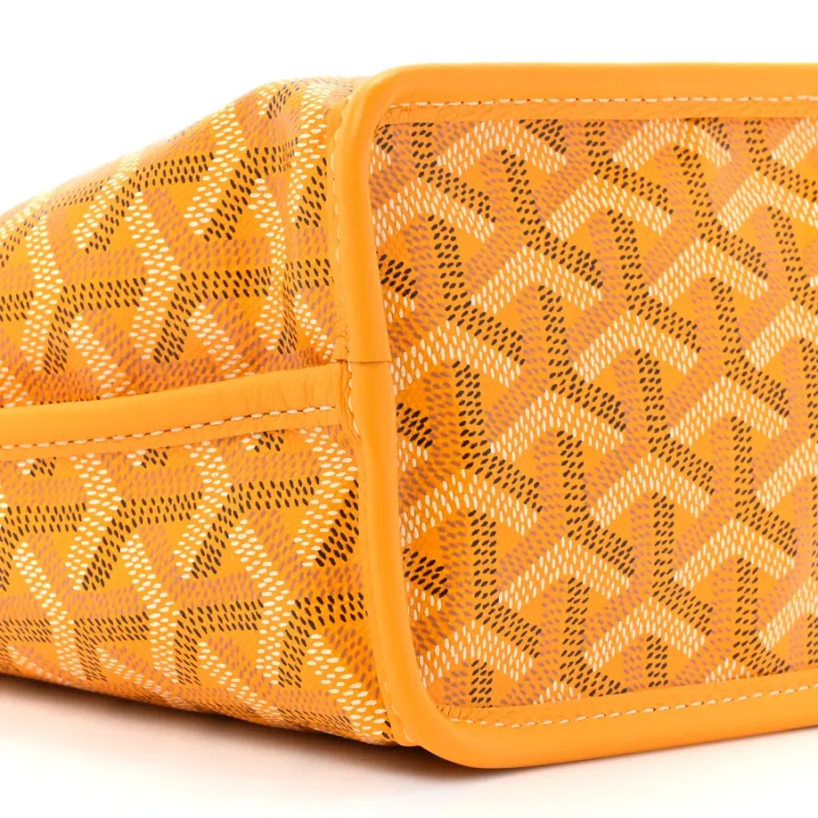Goyard Reversible Mini Anjou Tote Yellow Goyardine Canvas